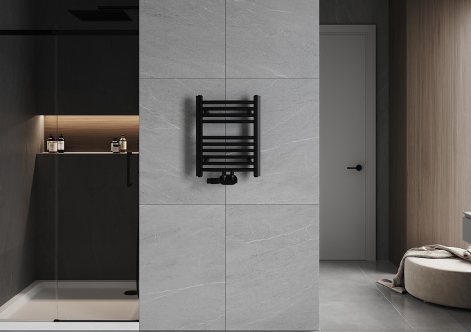 zwarte badkamer radiator