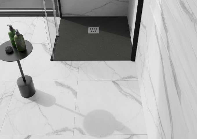 Vierkante douchebakken structuur