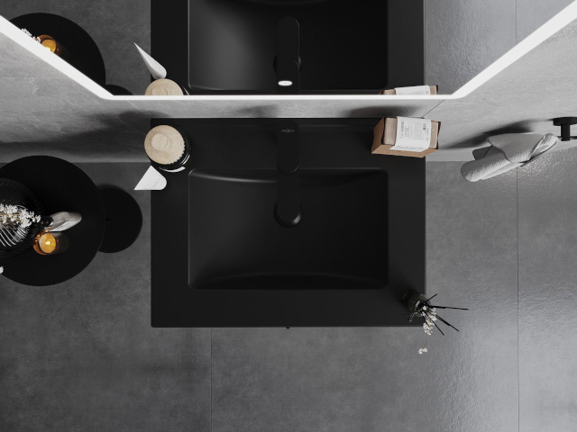 Hangende kast met wastafel Mexen