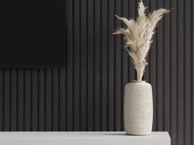 Zwarte lamellen in de kamer