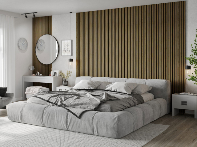 muurlamellen eik in de slaapkamer