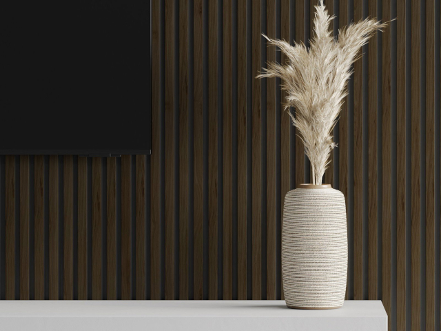 Lamellen in wenge tint