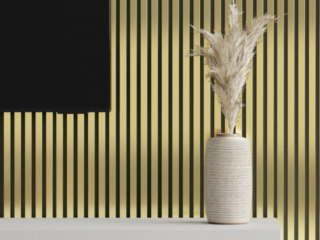 Gouden latten in een kamer