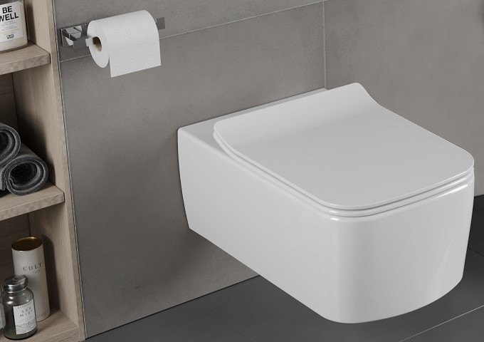 wc-schaal en langzaam sluitende zitting