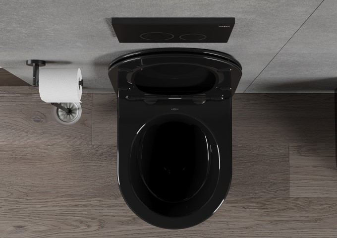 wc-schaal in zwarte kleur