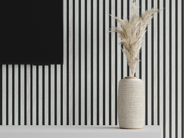 grijze lamellen in de kamer