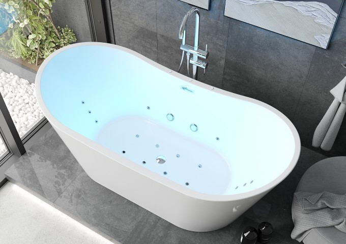 Vrijstaand bubbelbad