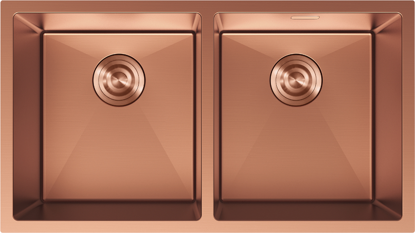 Stalen koperen gootsteen