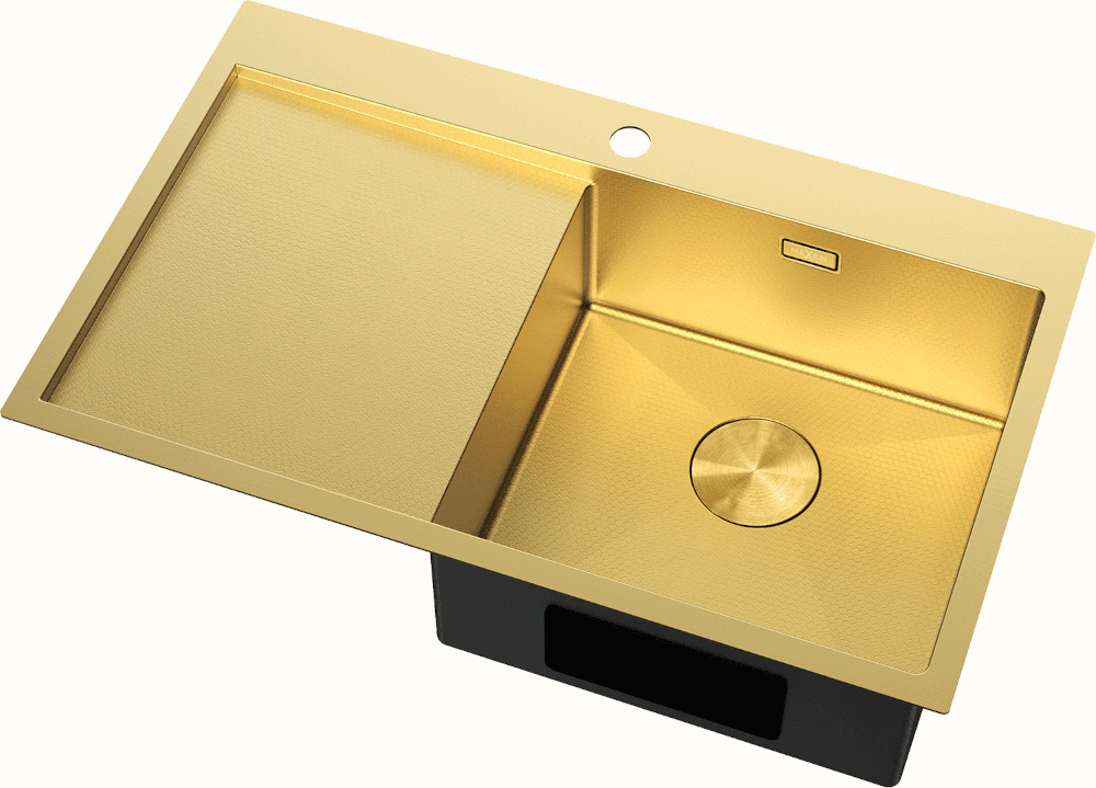 Gouden roestvrijstalen gootsteen