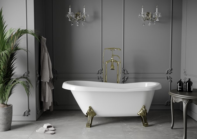 staande badkuip op poten