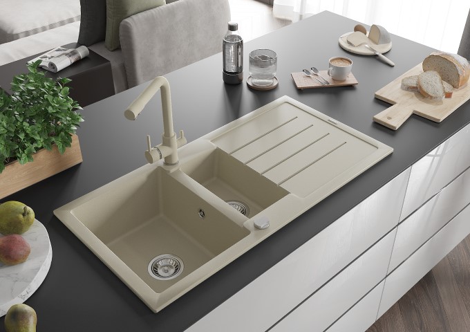 Beige keukenkranen
