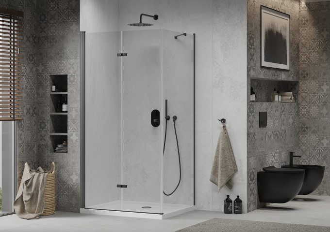 Tegen de muur geplaatste douchecabines 90x90 cm