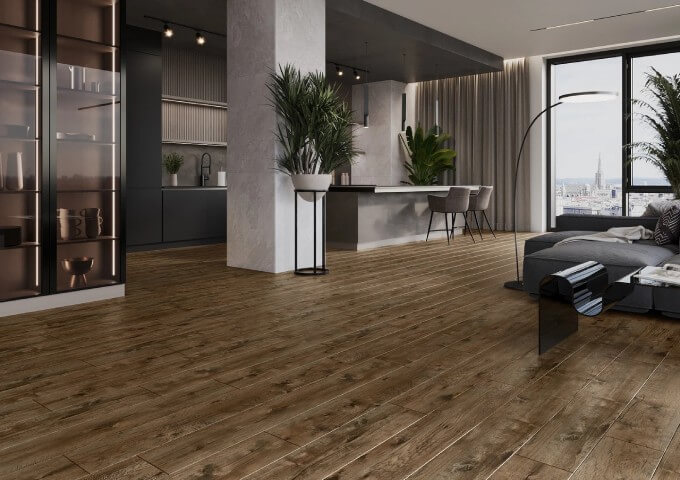 Mexen Orange Beach - inspiratie voor walnoot vinyl panelen