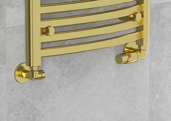 Gouden axiale radiatorkraan