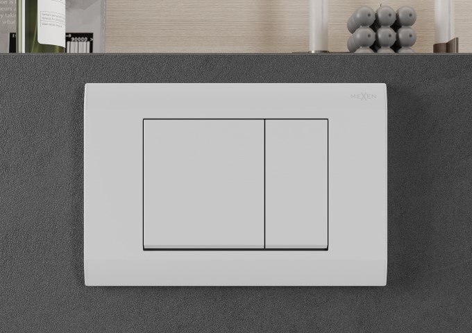 Inbouwframes voor WC met witte knop