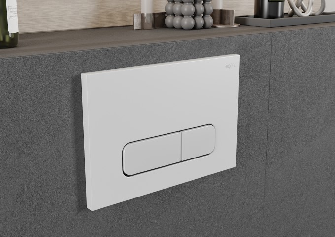 Inbouwframes voor WC met witte knop