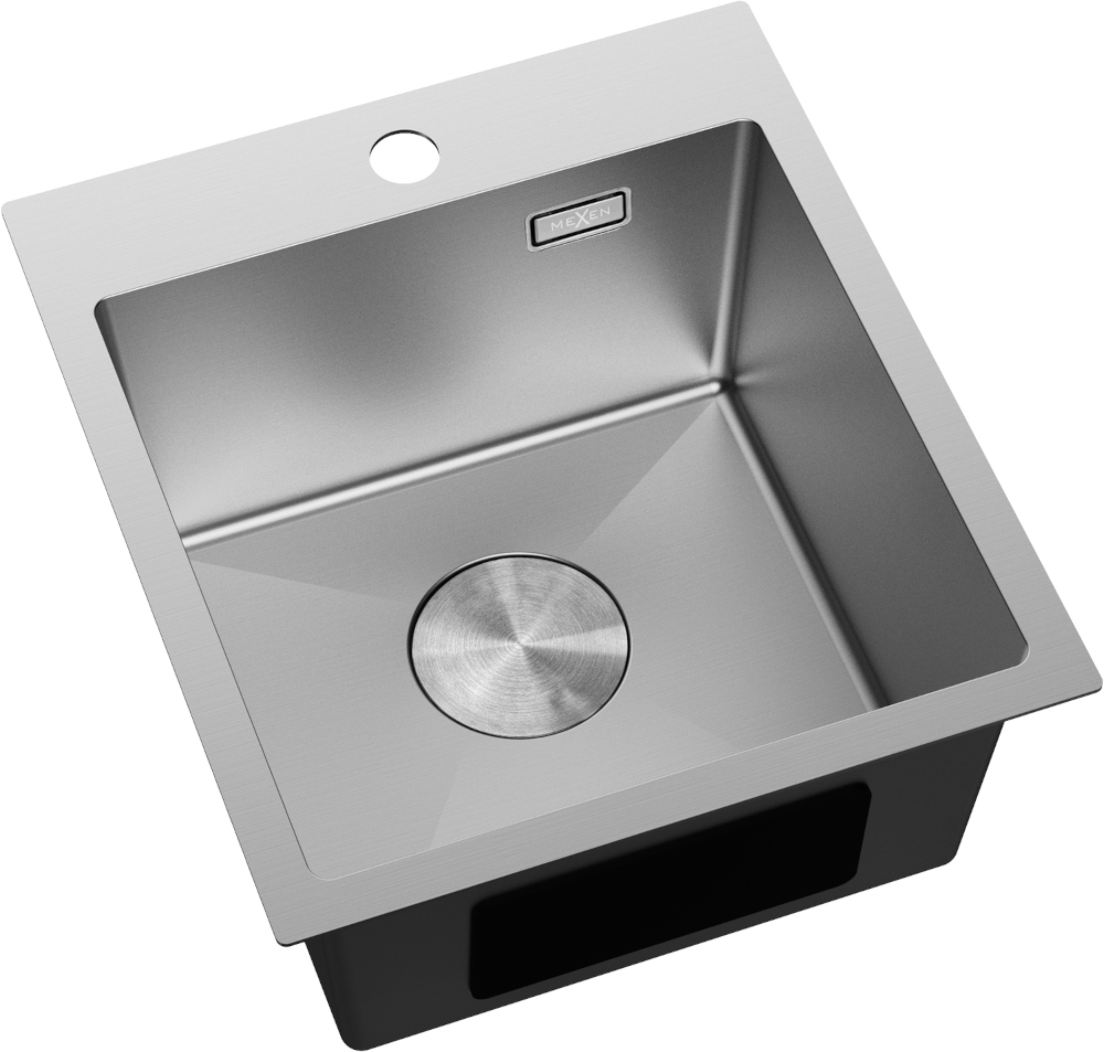 Stalen eenkoms gootsteen Mexen