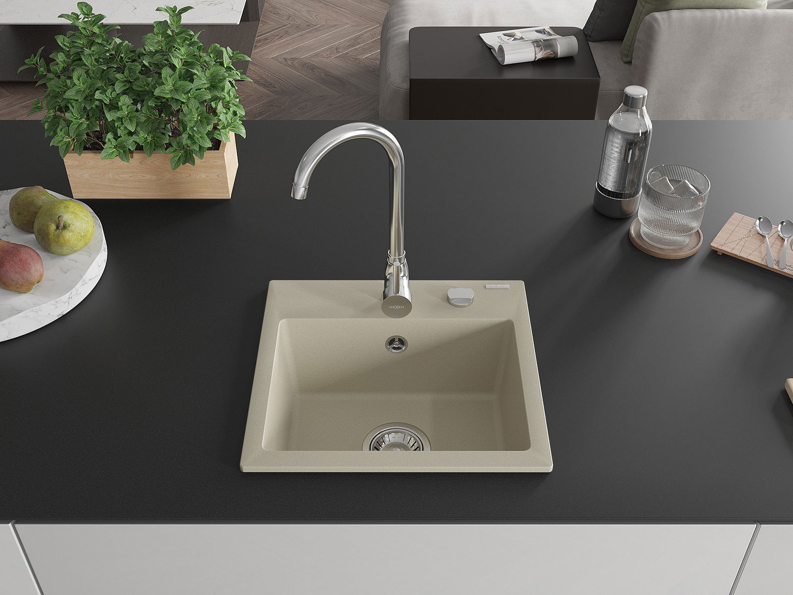 Eenkoms gootsteen Mexen