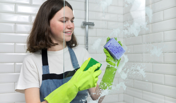 Hoe maak je een douchewand schoon?