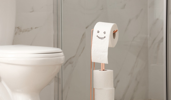 Zonder boren - niet-invasieve toiletpapierhouder