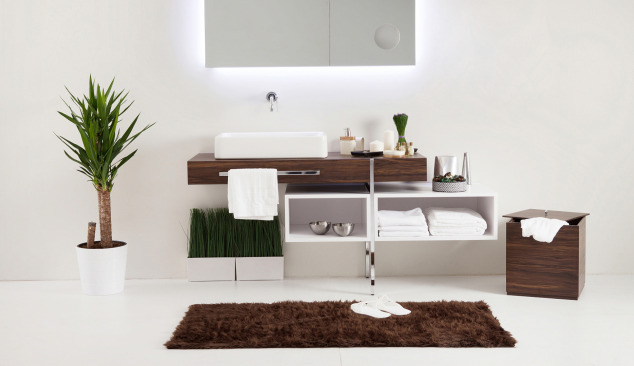 Stijlvolle badkamer manden