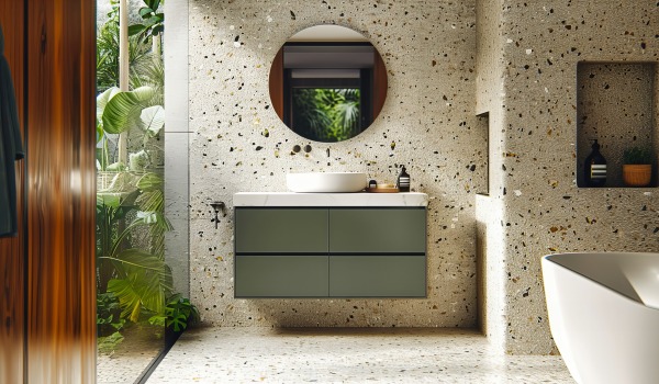 Terrazzo in de badkamer – hoe richt je een modieus en tijdloos interieur in?