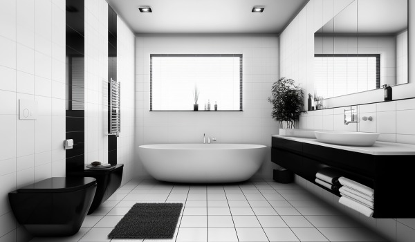 Moderne zwart-witte badkamer - hoe creëer je een tijdloos interieur?
