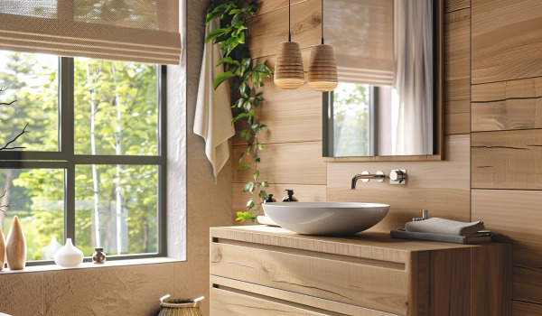 Houtlook tegels in een kleine badkamer - een manier voor een stijlvolle en functionele ruimte