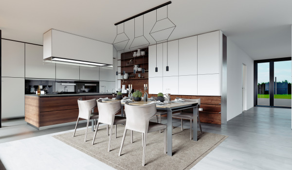 Keukenkasten tot aan het plafond en hoge kasten - wanneer zijn ze handig?