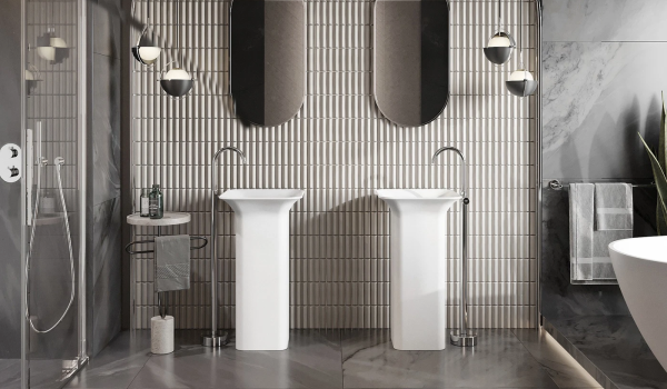 Badkamer in glamourstijl