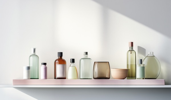 Organisatie van cosmetica in de badkamer